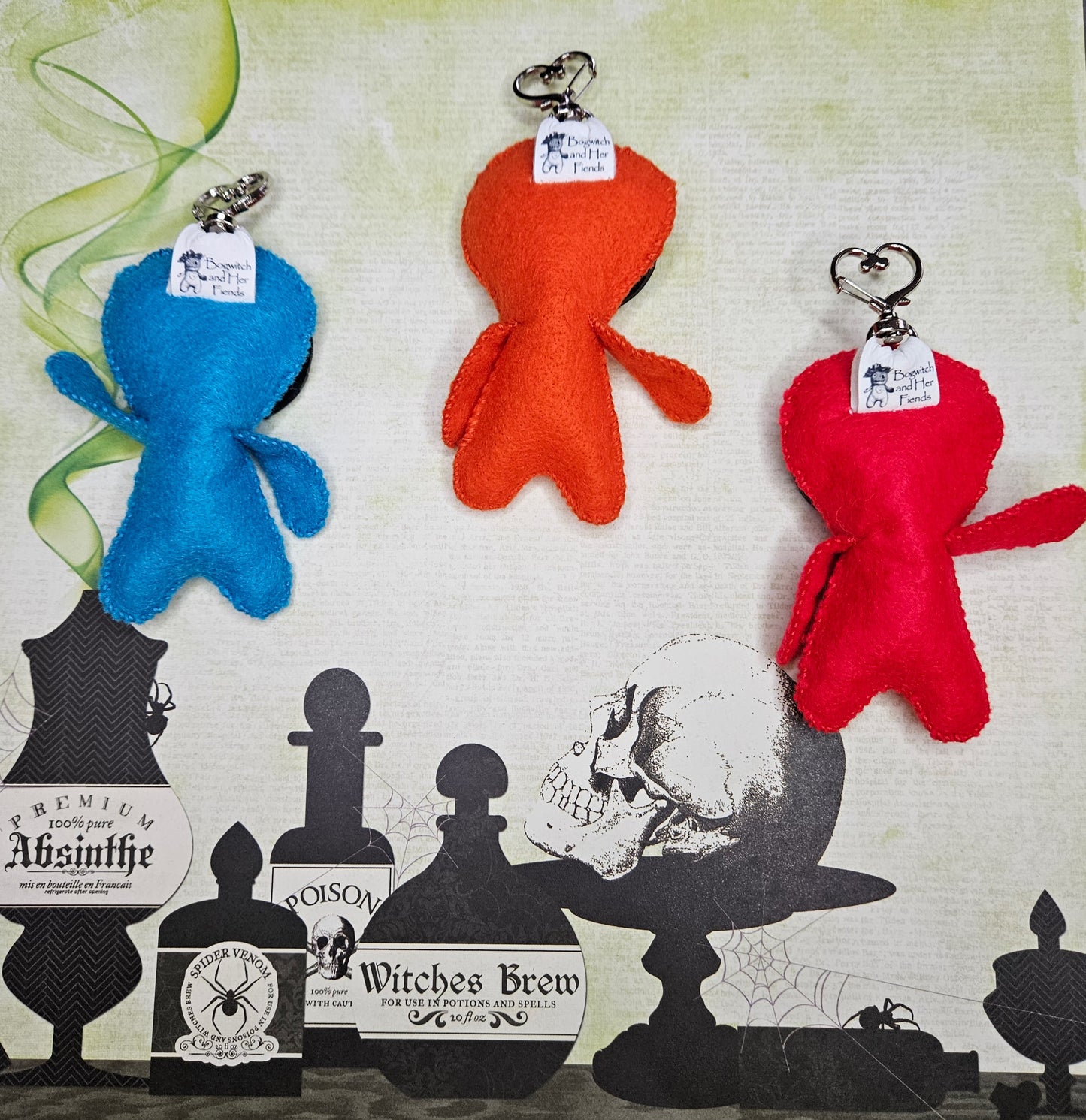 Felt keychain Alien